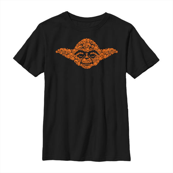 Aperçu: Star Wars - Yoda Jackolanterns - Halloween - Enfant T-shirt - Noir - Devant