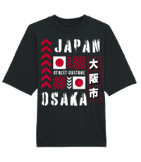 Japan Osaka - Unisex Bio Oversize T-Shirt Stanley Stella 2.0 - Schwarz - Vorne