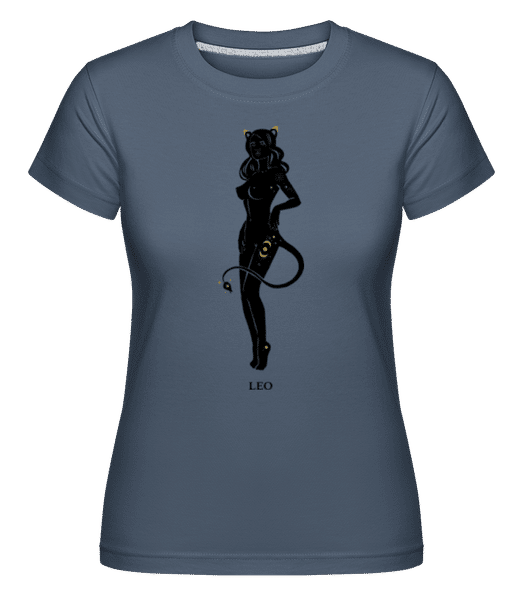 Preview: Female Zodiac Sign Leo - Shirtinator Women's T-Shirt - Denim - Front