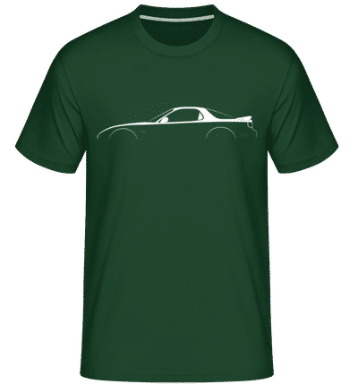 'Mazda RX-7 FD' Silhouette - Shirtinator Men's T-Shirt - Bottle green - Front