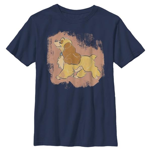 Aperçu: Disney Classics - La Belle et le Clochard - Lady Strut - Enfant T-shirt - Bleu marine - Devant