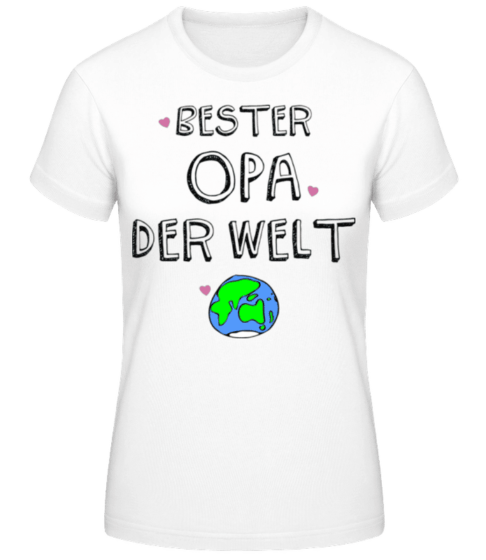 Vorschau: Bester Opa Der Welt Erde - Frauen T-Shirt B&C - Weiß - Vorne