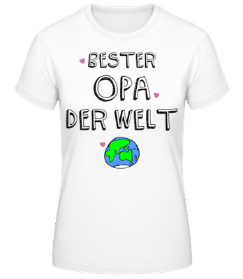 Bester Opa Der Welt Erde - Frauen T-Shirt B&C - Weiß - Vorne