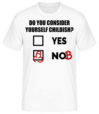 Are You Childish? - T-shirt standard Homme - Blanc - Devant