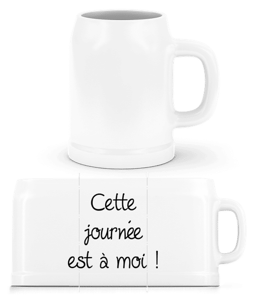 Aperçu: Cette Journée Est À Moi! - Chope de bière - Blanc - Devant