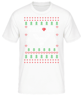 Thug Life - Camiseta básica para hombre - Blanco - delante