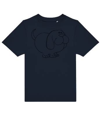 Kids Comic - Dog - Kids B&C T-Shirt - Navy - Front