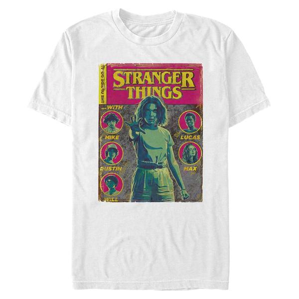 Preview: Netflix - Stranger Things - Skupina Comic Cover - Men's T-Shirt - White - Front
