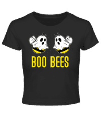 Boo Bees - Camiseta Crop - Negro - delante