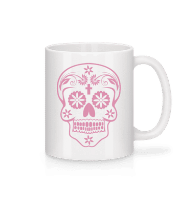 Día de los Muertos Godille - Mug en céramique blanc - Blanc - Devant