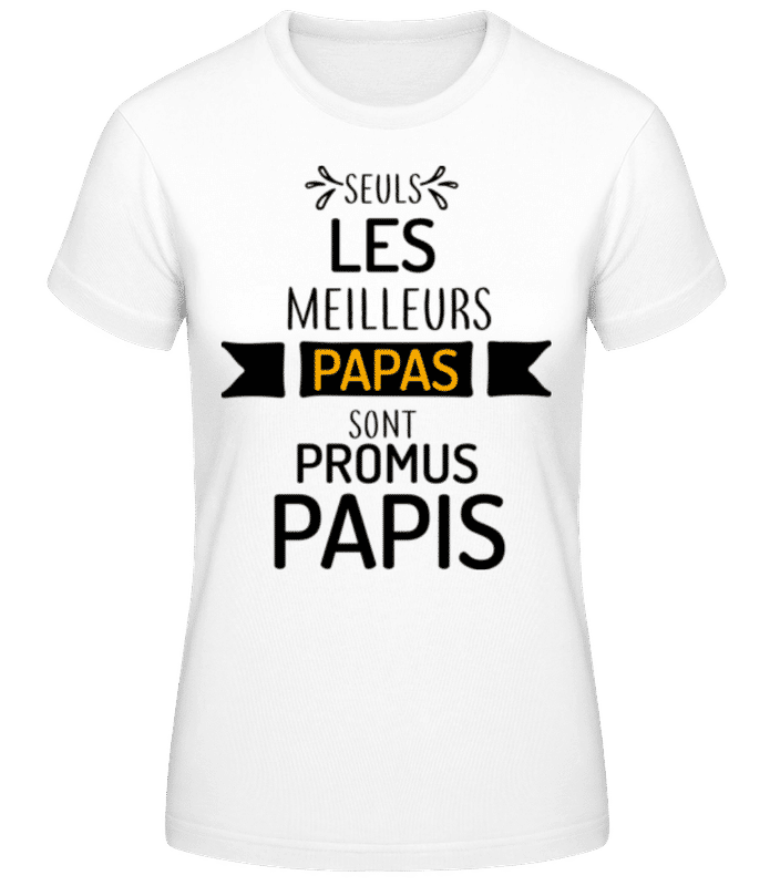 Aperçu: Les Meilleurs Papas Sont Papi - T-shirt femme B&C - Blanc - Devant