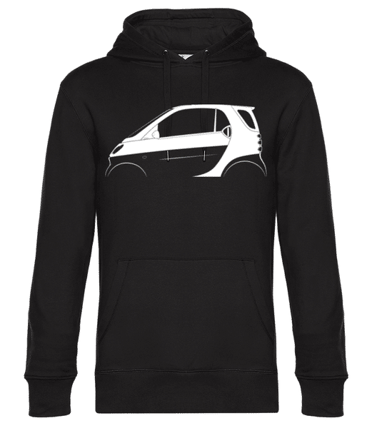 Preview: 'Smart Fortwo (W451)' Silhouette - Men’s Standard Hoodie - Black - Front