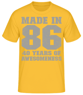 40 Years Of Awesomeness - Pánske basic tričko - Zlatožltá - Predné