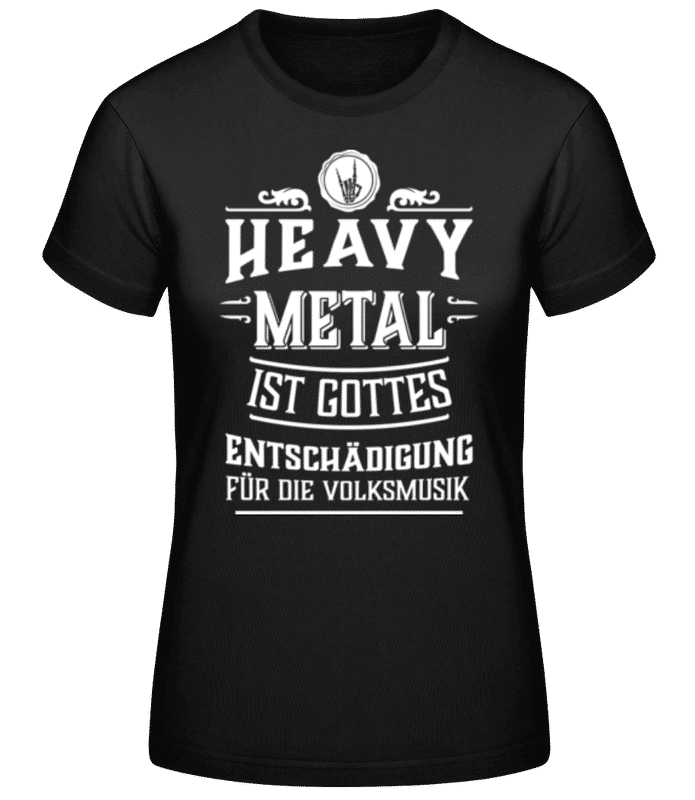 Vorschau: Heavy Metal - Frauen Basic T-Shirt - Schwarz - Vorne