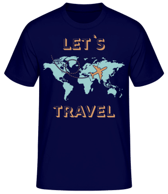 Let Us Travel - T-shirt standard Homme - Bleu marine - Devant