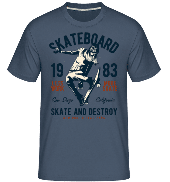 Preview: Skateboard 1983 -  Shirtinator Men's T-Shirt - Denim - Front