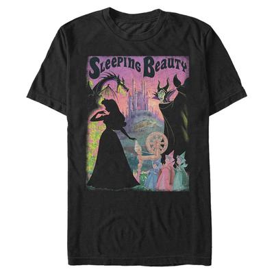 Disney - Sleeping Beauty - Skupina Poster - Hombres Camiseta - Negro - delante