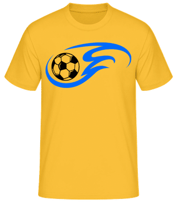 Football Flame - Camiseta básica para hombre - Amarillo dorado - delante