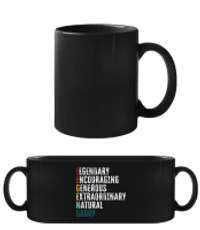 Legend Daddy - Černý hrnek - Černá - Napřed