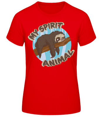 My Spirit Animal - Women's Basic T-Shirt - Red - Front