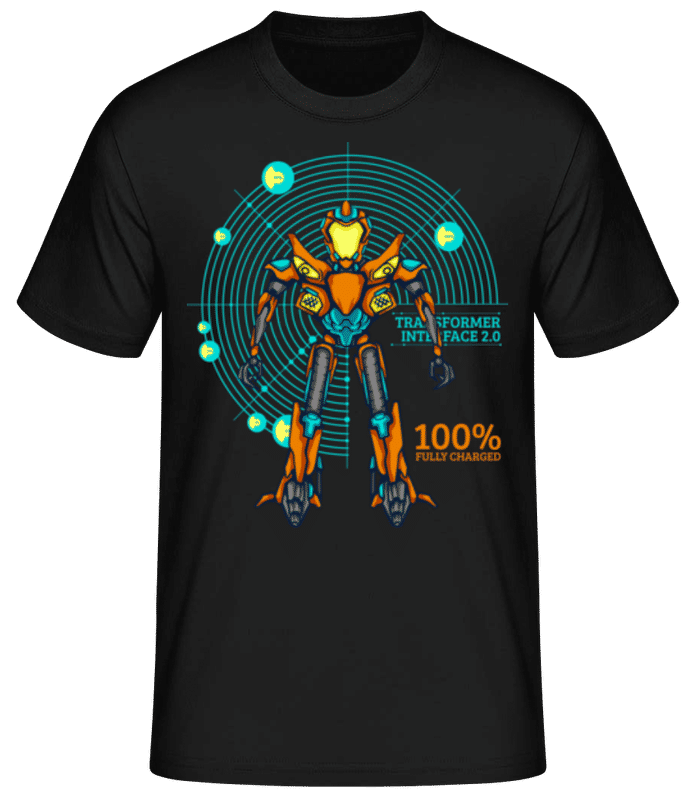 Náhled: Fully Charged - Pánské basic tričko - Černá - Napřed