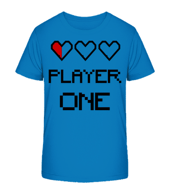 Player One - Kid's Organic T-Shirt Stanley Stella 2.0 - Royal blue - Front