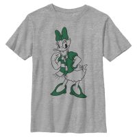 Disney Classics - Mickey Mouse - Daisy Duck Pine Green Daisy - Vianoce - Detské Tričko - Melírovo šedá - Predné
