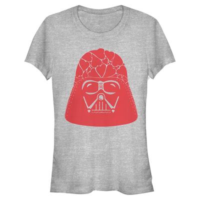Star Wars - Darth Vader Vader Heart Helmet - Mujeres Camiseta - Gris moteado - delante
