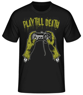 Play Till Death - Men's Basic T-Shirt - Black - Front