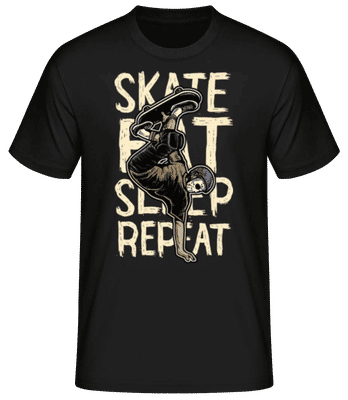 Skate Eat Sleep Repeat - Männer Basic T-Shirt - Schwarz - Vorne