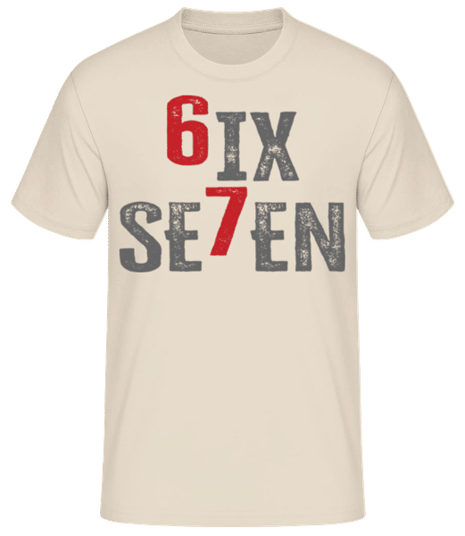 Vorschau: 6ix 7even - Männer T-Shirt B&C - Creme - Vorne