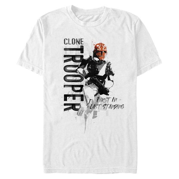 Aperçu: Star Wars - The Clone Wars - Clone Trooper Trooper Running - Homme T-shirt - Blanc - Devant