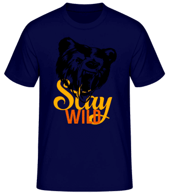 Stay Wild Red Orange - Pánské basic tričko - Namořnická modrá - Napřed
