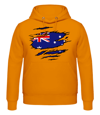 Ripped Flag Australia - Männer Hoodie - Orange - Vorne