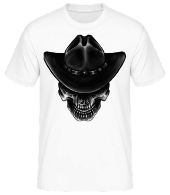 Cowboy Skull - Pánske basic tričko - Biela - Predné