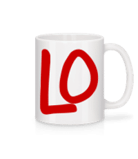 LO - Keramický hrnček - Biela - Predné