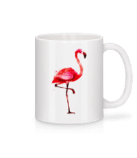 Flamingo - Mug en céramique blanc - Blanc - Devant