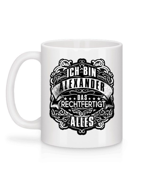 Vorschau: Ich Bin Alexander - Tasse - Weiß - Hinten