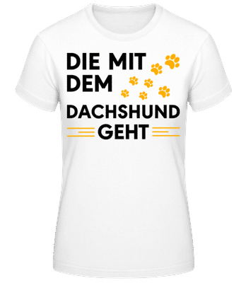 Frauchen Vom Dachshund - Frauen Basic T-Shirt - Weiß - Vorne