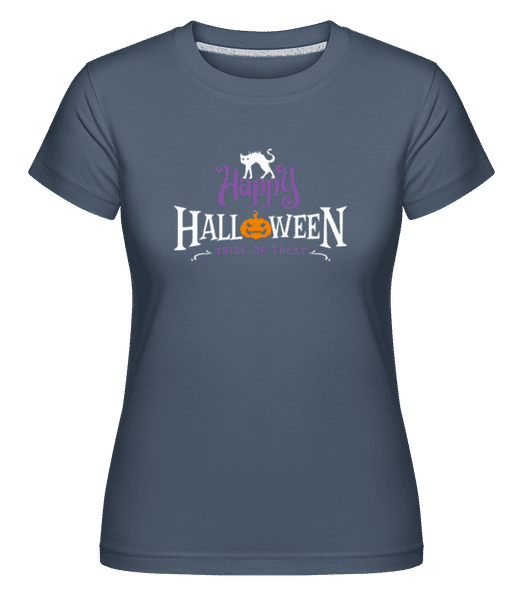 Preview: Happy Halloween 1 -  Shirtinator Women's T-Shirt - Denim - Front