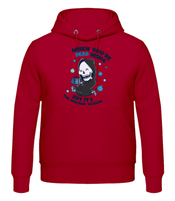 Dead Inside But Holiday Season - Pánska mikina - Lesné plody - Predné