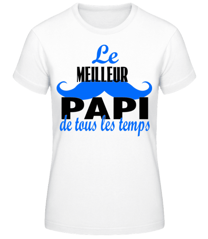 Aperçu: Le Meilleur Papi - T-shirt femme B&C - Blanc - Devant