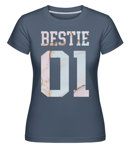 Preview: Bestie 01 -  Shirtinator Women's T-Shirt - Denim - Front