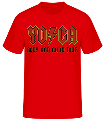 Yoga Body And Mind - Männer Basic T-Shirt - Rot - Vorne
