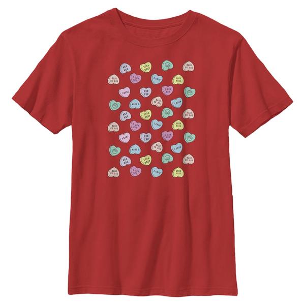 Aperçu: Star Wars - Text Candy Hearts - Valentine's Day - Enfant T-shirt - Rouge - Devant