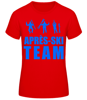 Apre`s Ski Team Letters - Frauen Basic T-Shirt - Rot - Vorne