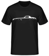 'Mercedes SLS AMG GT' Silhouette - Männer Basic T-Shirt - Schwarz - Vorne