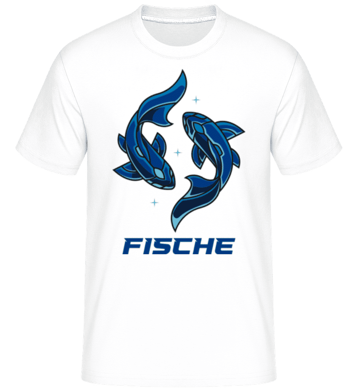 Vorschau: Mecha Roboter Sternzeichen Fische - Shirtinator Männer T-Shirt - Weiß - Vorne