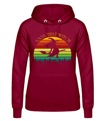 100% That Witch - Women's Hoodie - Bordeaux - Front