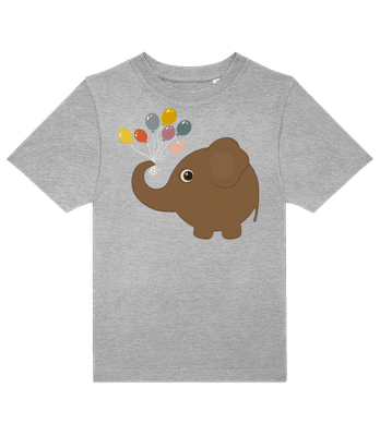 Bande dessinée pour enfants - Éléphant 1 - T-shirt enfants B&C - Gris chiné - Devant